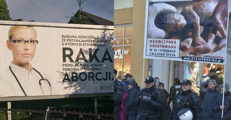 Pod Krakowem stanął billboard, który straszy... RAKIEM MÓZGU ZA DOKONANIE ABORCJI!