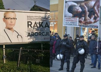 Pod Krakowem stanął billboard, który straszy... RAKIEM MÓZGU ZA DOKONANIE ABORCJI!
