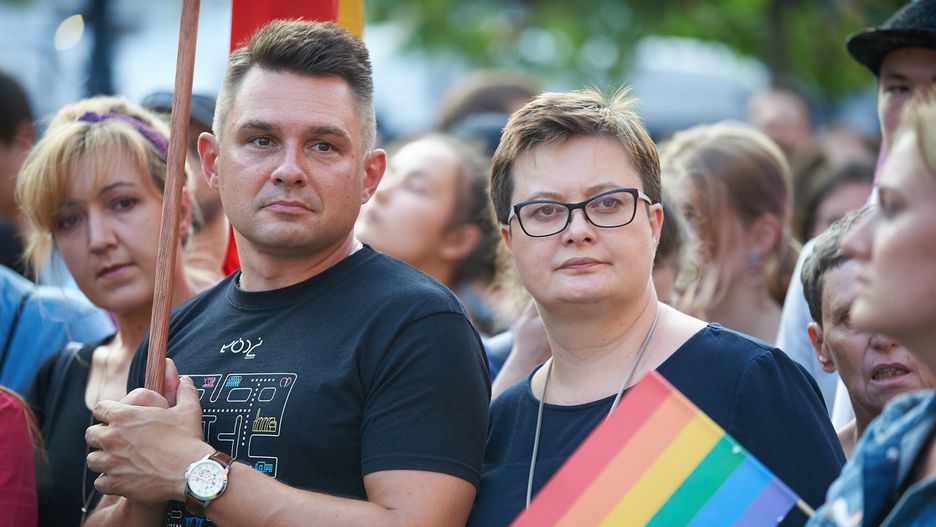 Marcin Gołaszewski i przewodnicząca Nowoczesnej Katarzyna Lubnauer