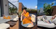Basia Kurdej-Szatan relaksuje się na OGROMNYM TARASIE z widokiem na Warszawę w apartamencie za 2,5 MILIONA złotych (ZDJĘCIA)