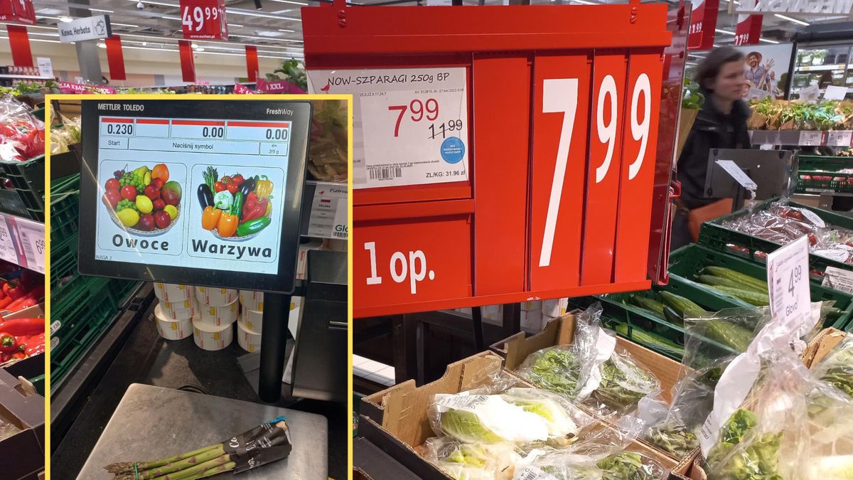 Szparagi pakowane po 250g były na promocji