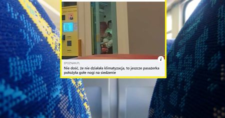 Pasażerka ''wietrzyła stopy'' w pociągu. ''Nikt nie zwrócił jej uwagi''