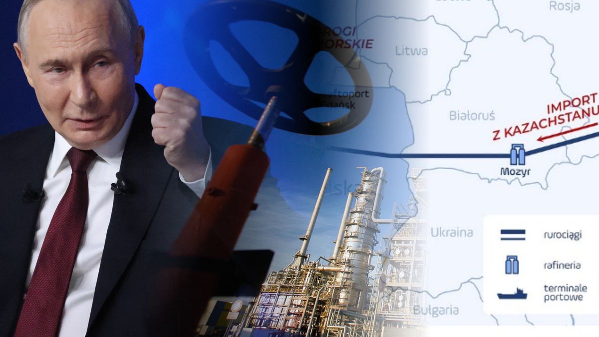 Ropa płynie ropociągiem Przyjaźń z Kazachstanu przez Polskę