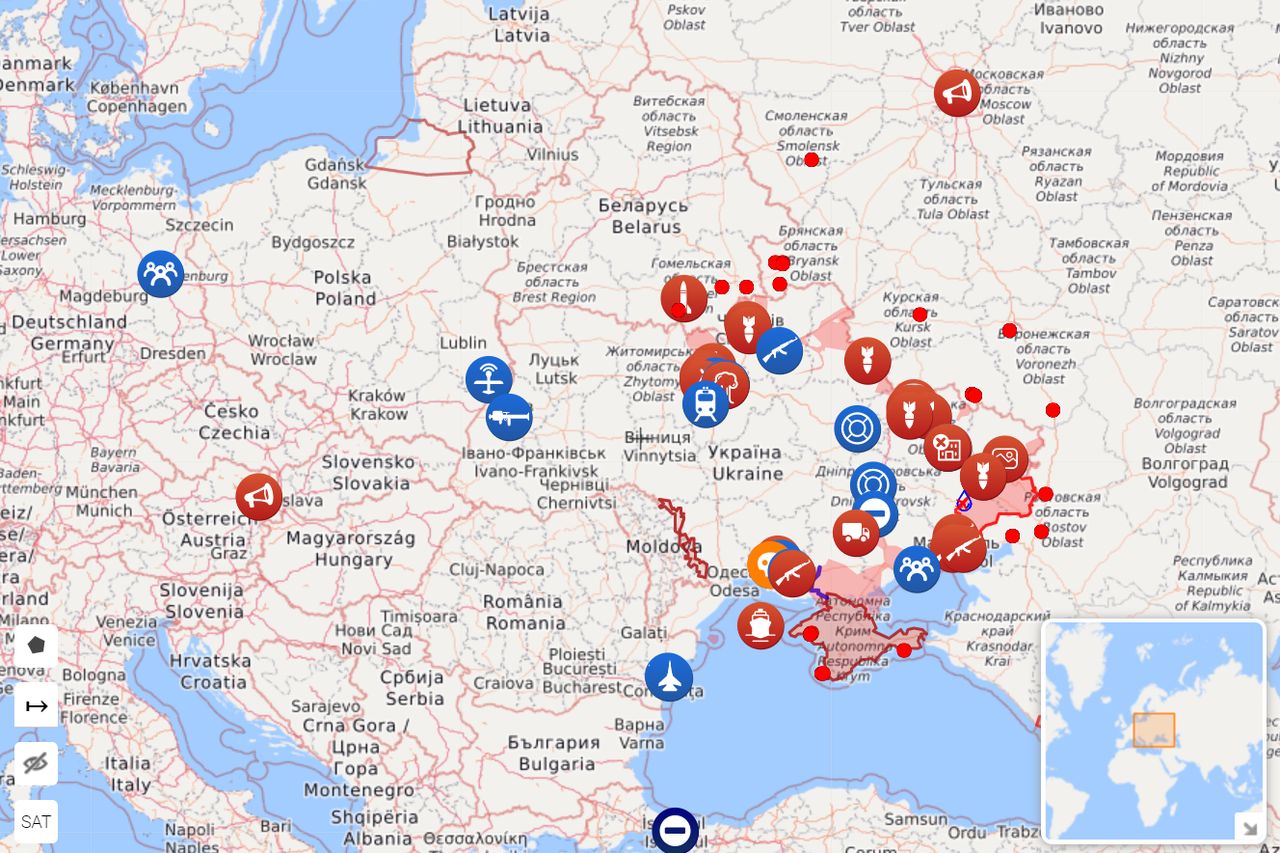 Wojna w Ukrainie. Powstała interaktywna mapa konfliktu