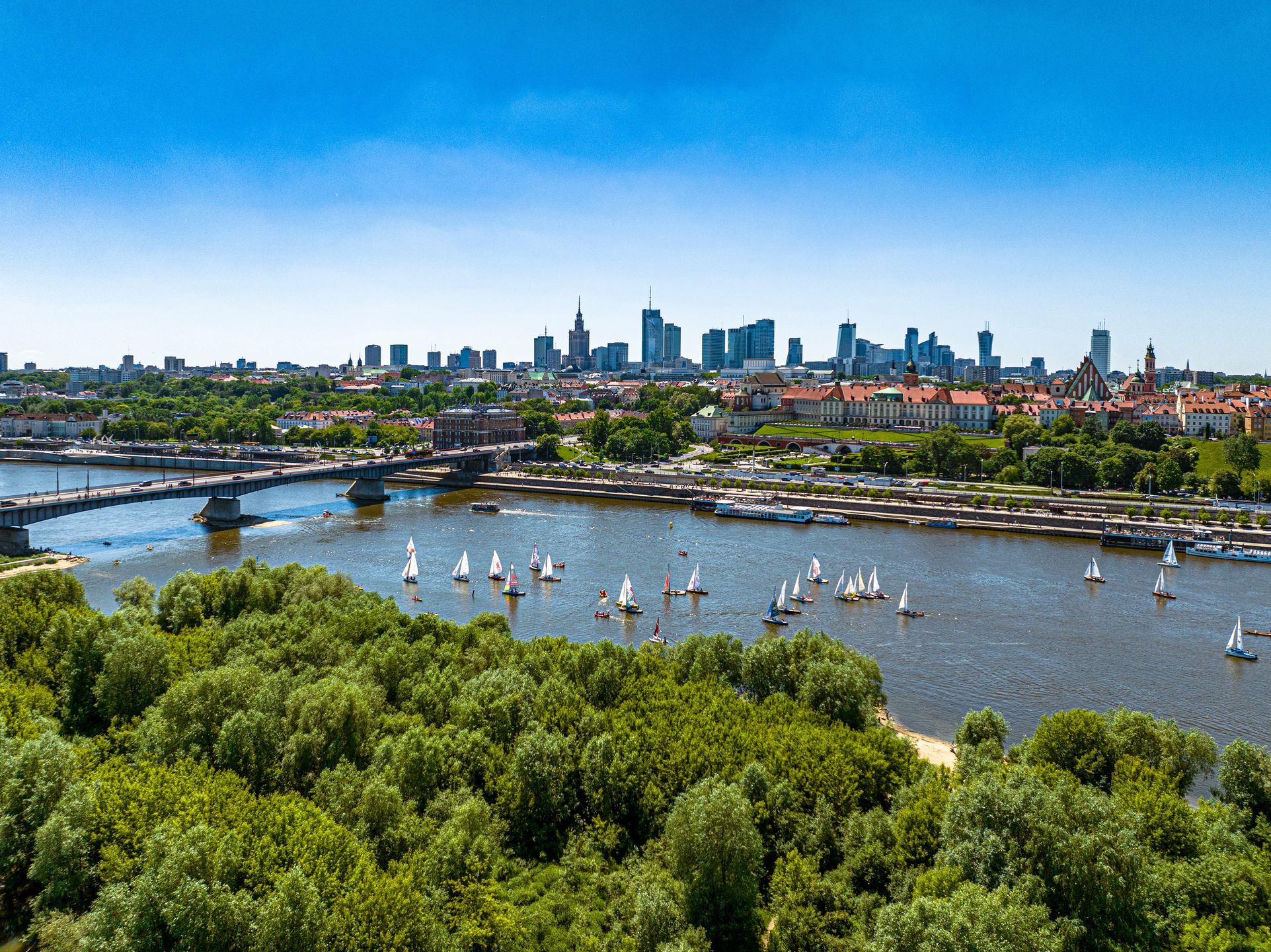 Warszawa z lotu ptaka