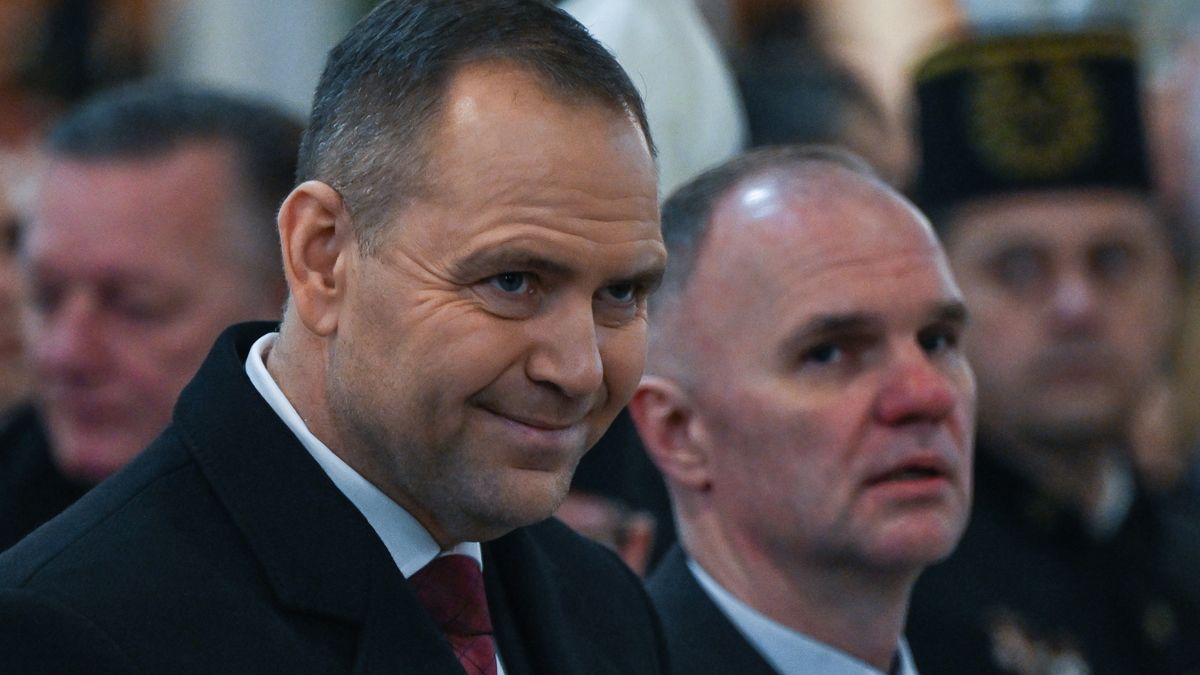 KATOWICE, POLAND  DECEMBER 16:Polish President Karol Nawrocki attends a Mass at the Church of the Elevation of the Holy Cross during ceremonies commemorating the 44th anniversary of the 1981 pacification of the 'Wujek coal mine,' in Katowice, Silesian Voivodeship, Poland, on December 16, 2025.In December 1981, during the introduction of martial law in communist Poland, security forces opened fire on striking miners at the 'Wujek' mine, killing nine workers and injuring many others. (Photo by Artur Widak/NurPhoto via Getty Images)