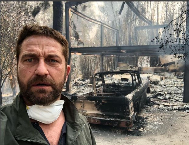 Gerard Butler pokazał swój DOSZCZĘTNIE SPALONY DOM. "Bolesny czas" (FOTO)