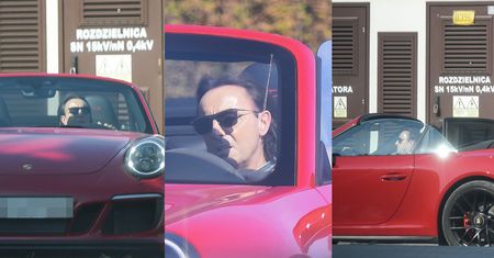 Skwaszony Michel Moran wozi żonę po Warszawie czerwonym porsche wartym ponad 900 tysięcy złotych (ZDJĘCIA)