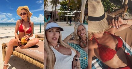"Bikiniara" Eliza Trybała pozdrawia z Zanzibaru, gdzie odwiedziła Kasię Nast: "Nie ma tu ani dzieci, ani Pawełka" (ZDJĘCIA)