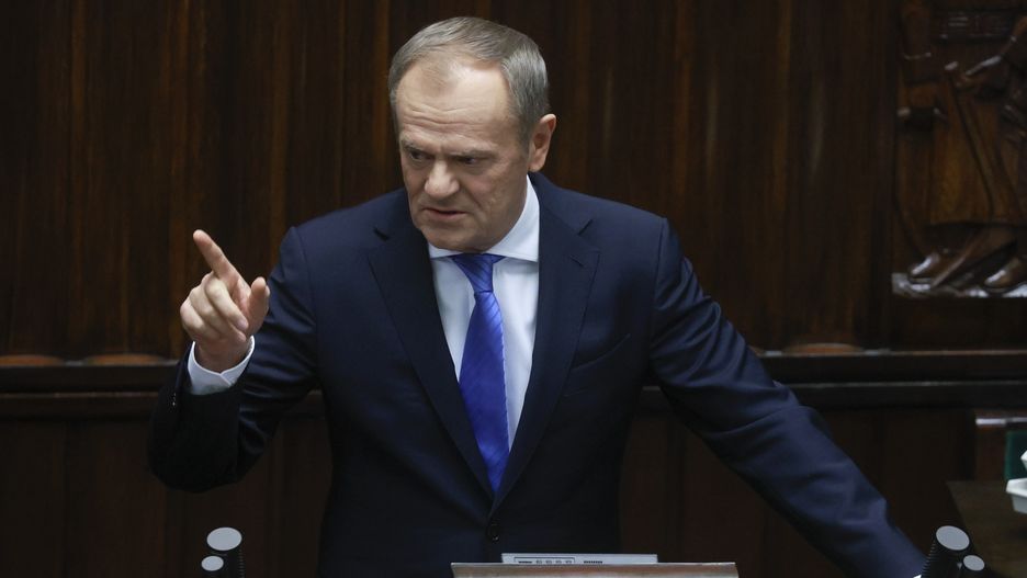 Donald Tusk podczas posiedzenia Sejmu