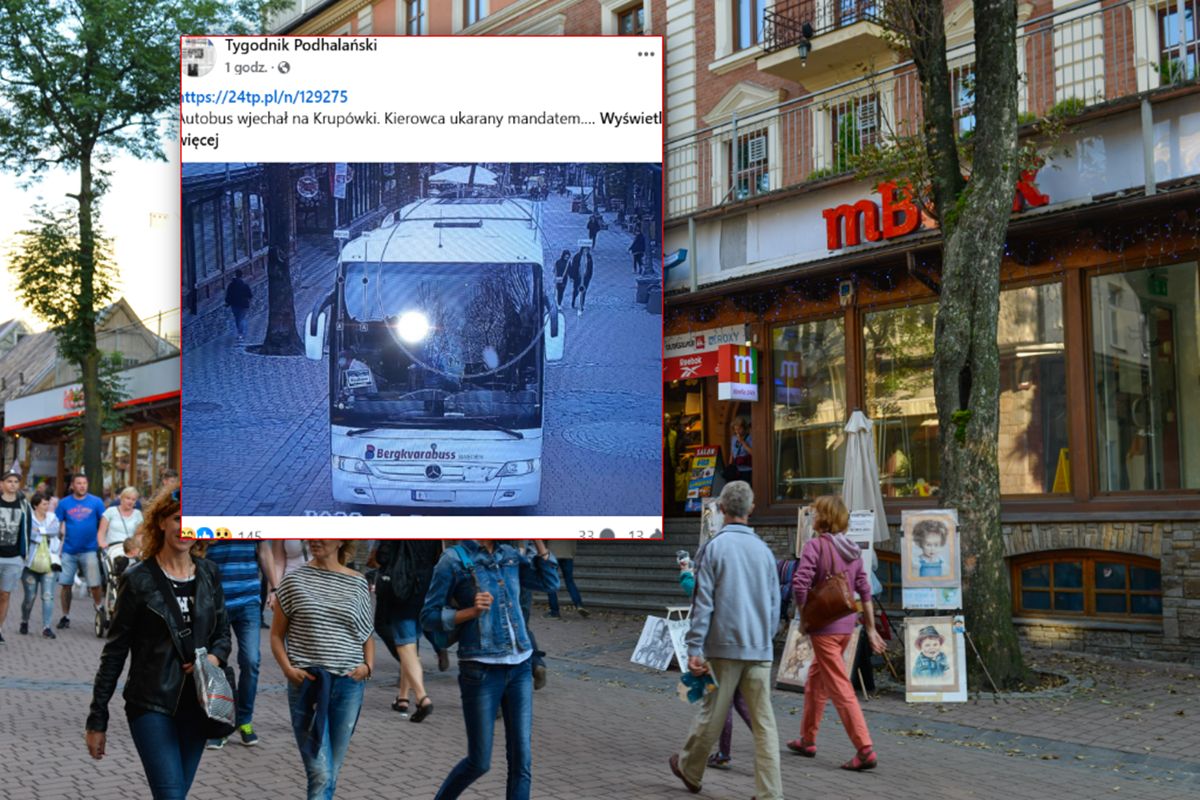 Zdjęcie z Zakopanego. Wjechał na Krupówki