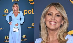 Ewa Wachowicz posyła uśmiechy na ramówce Polsatu. Klasa? (ZDJĘCIA)