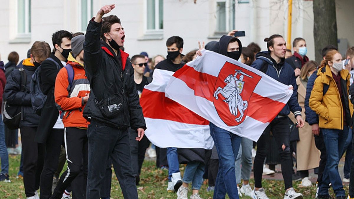 Protesty studentów na Białorusi