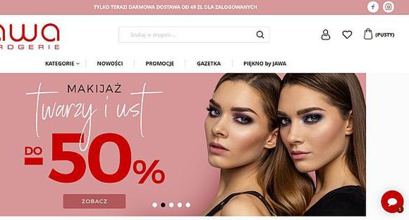 Drogerie Jawa uruchomiły sklep internetowy, reklamuje się pod hasłem "#JeszczeBliżejCiebie"