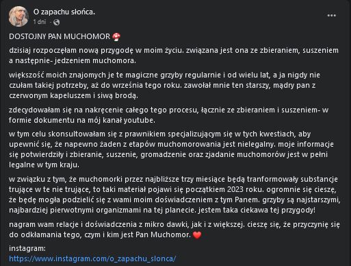 jedzenie muchomorów