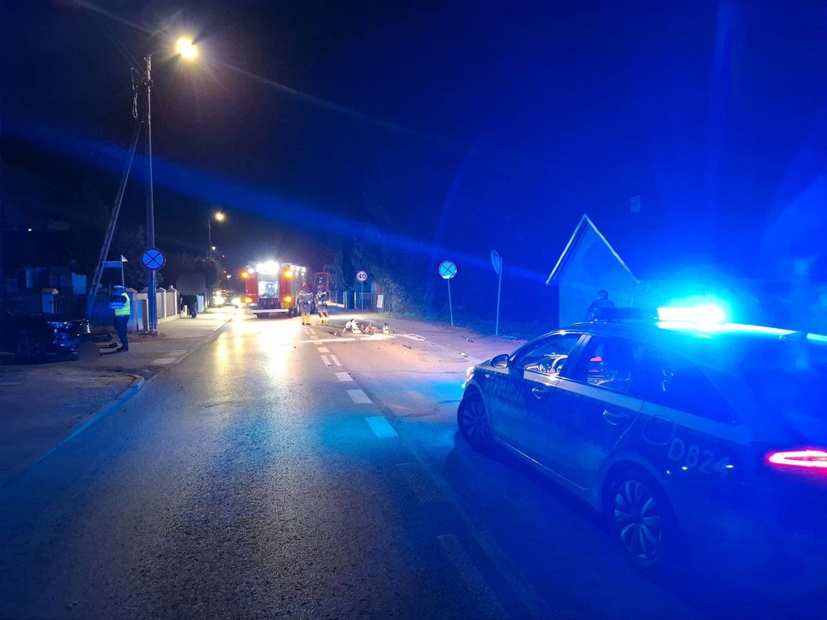 Ryki: Zderzenie Toyoty z motorowerem. 14-latek w szpitalu