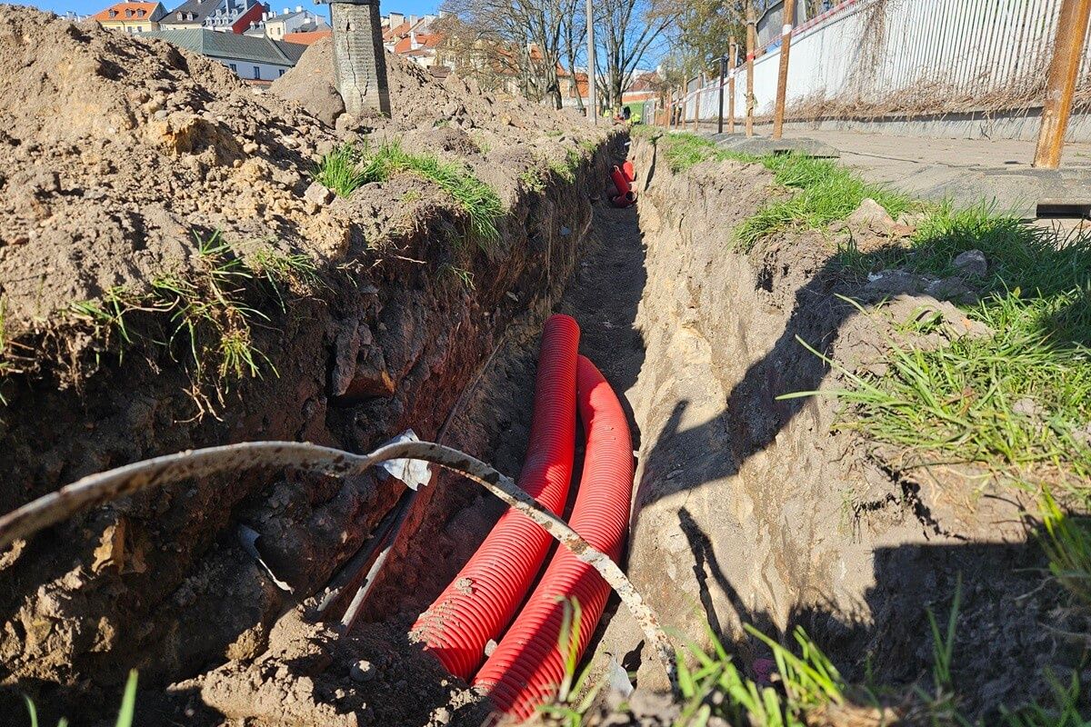 Prace ziemne na Błoniach pod Zamkiem