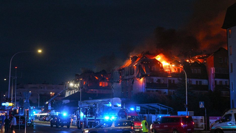 Ogień objął dachy budynków w czwartek 3 lipca