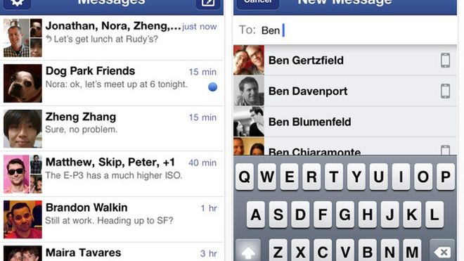 Facebook Messenger dla iOS zaktualizowany do wersji 1.5 1