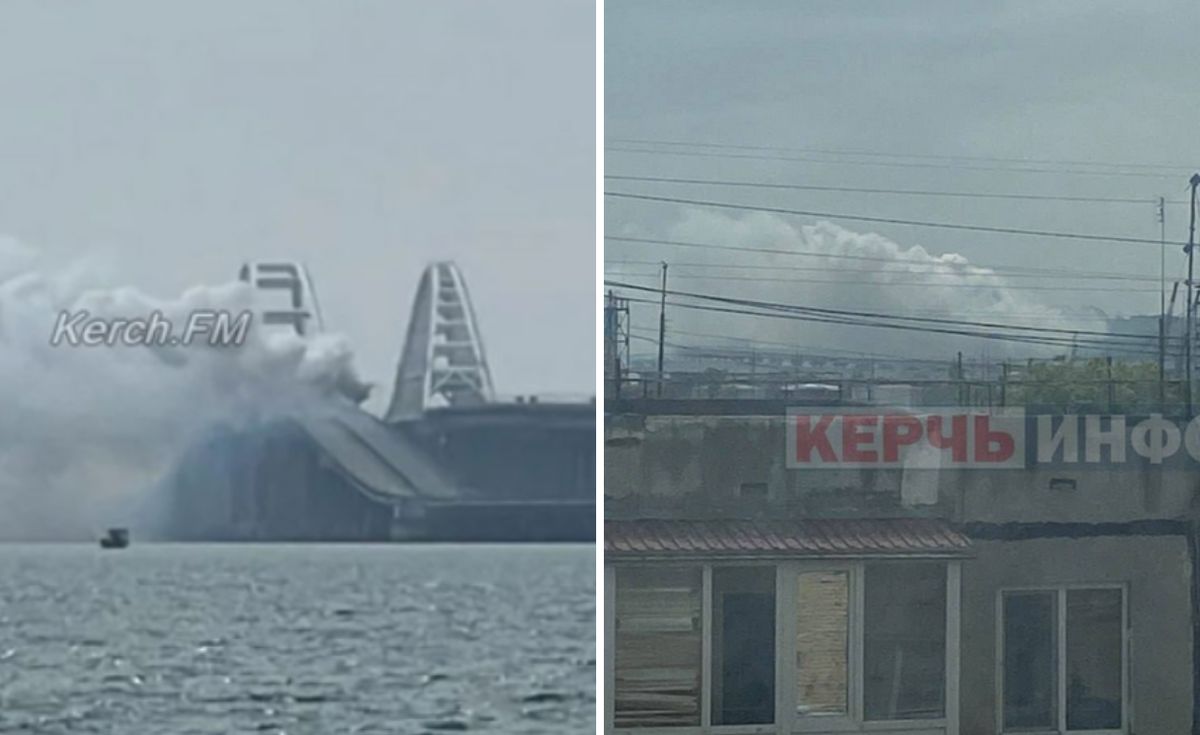 Dym nad mostem Krymskim