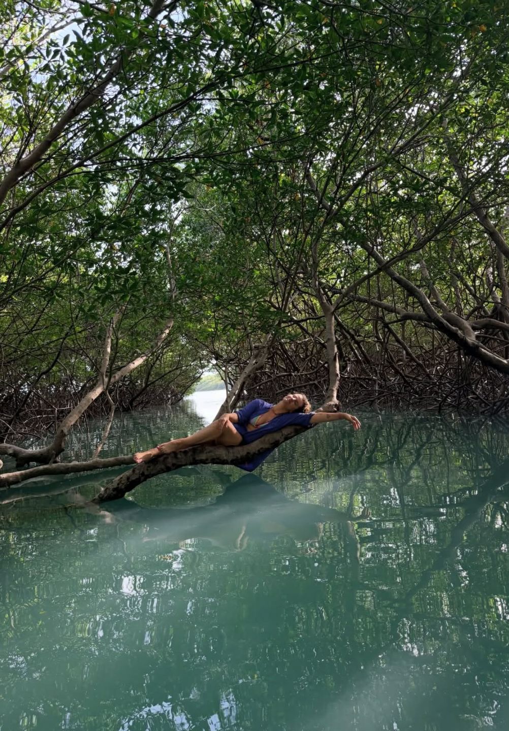 Zofia Zborowska w bikini byczy się na brazylijskich mokradłach