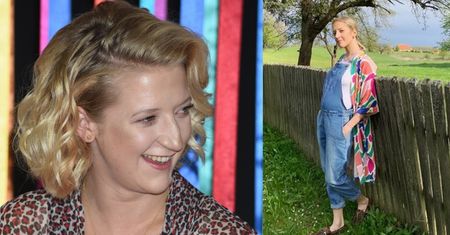 Ciężarna Lara Gessler pozuje przy płocie i cieszy się brakiem nadmiernego apetytu (FOTO)