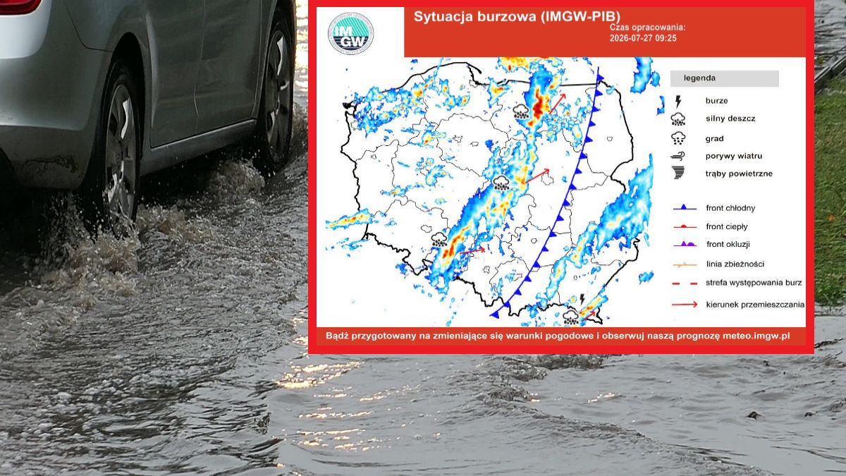 Burze w 10 województwach. Są alerty IMGW