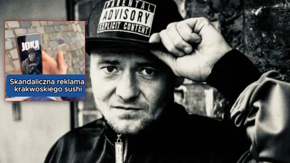 Reklama ze zmarłym raperem w Krakowie.