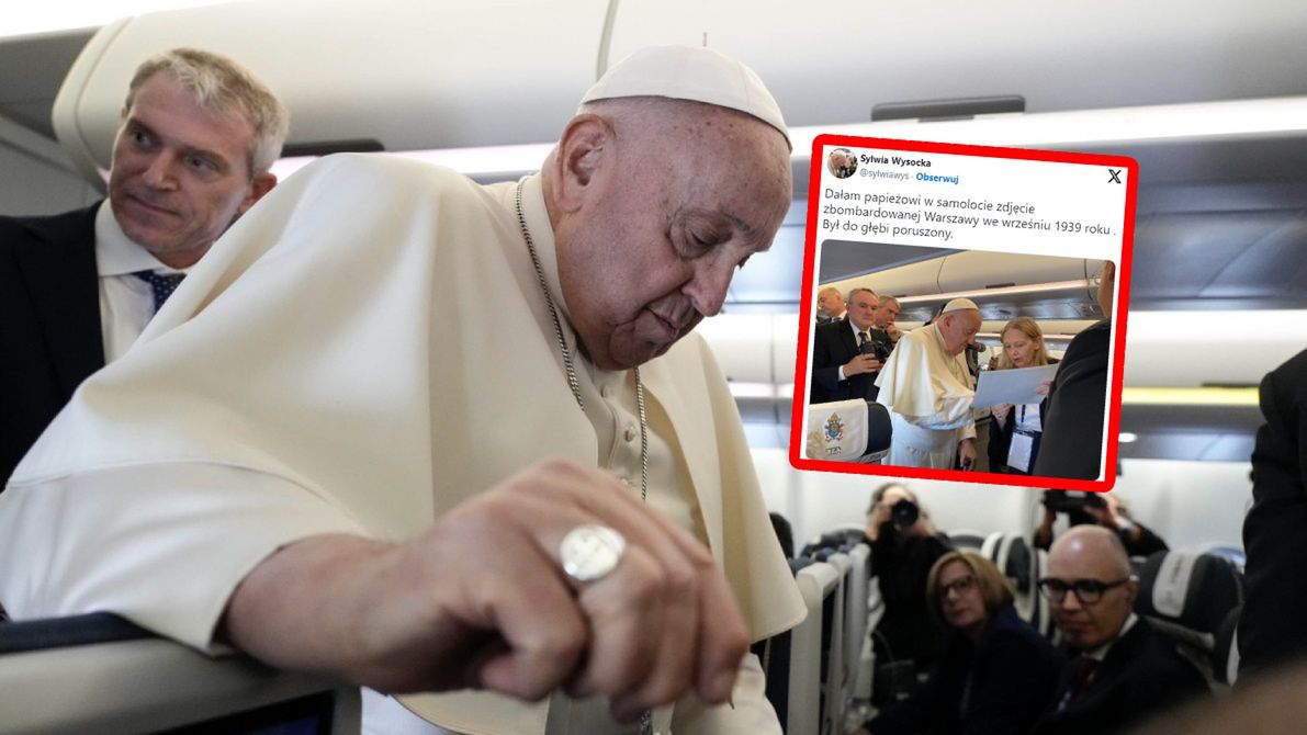 Papież Franciszek otrzymał zdjęcie zniszczonej Warszawy