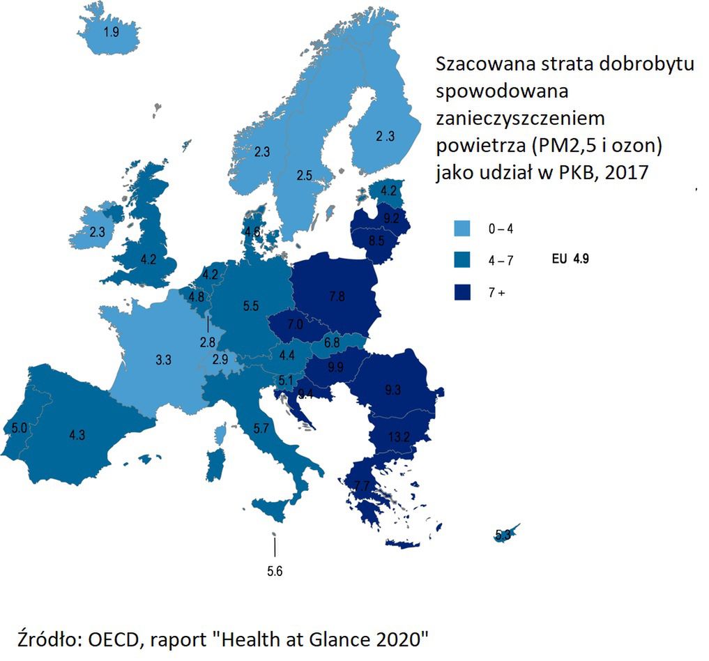 Ekonomiczne koszty zanieczyszczenia powietrza