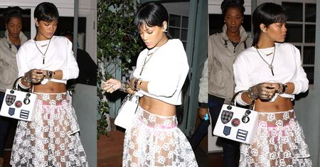 Rihanna POKAZAŁA MAJTKI w restauracji! (ZDJĘCIA)