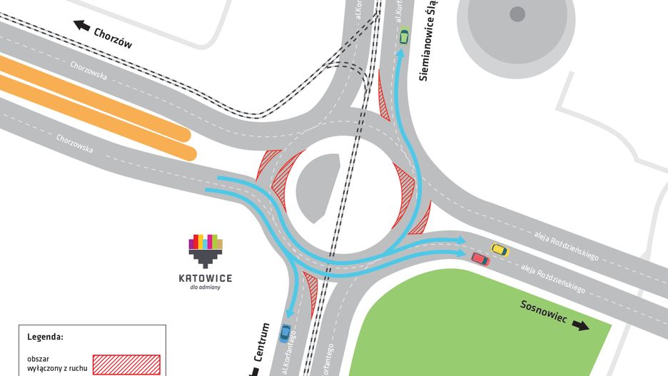 Katowice. Jeszcze we wrześniu przejazd przez rondo Ziętka powinno być łatwiejsze.