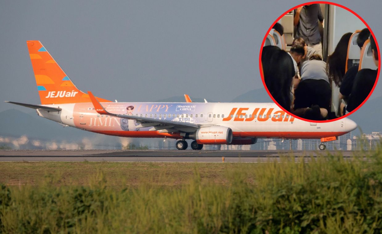 Pasażer próbował otworzyć drzwi podczas lotu Jeju Airlines. Są wyniki badań