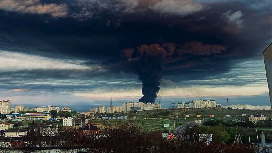 Atak na rosyjską rafinerię na okupowanym Krymie 