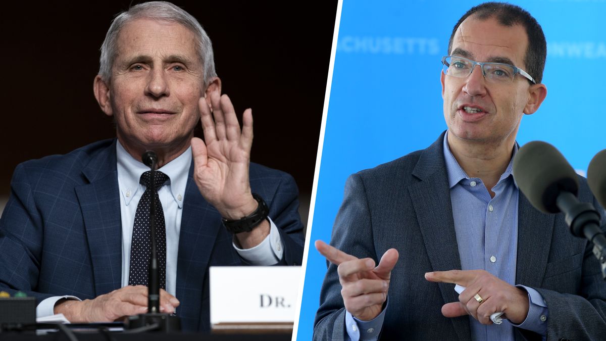 Na zdjęciu dr Anthony Fauci oraz dyrektor generalny Modreny Stephane Bancel