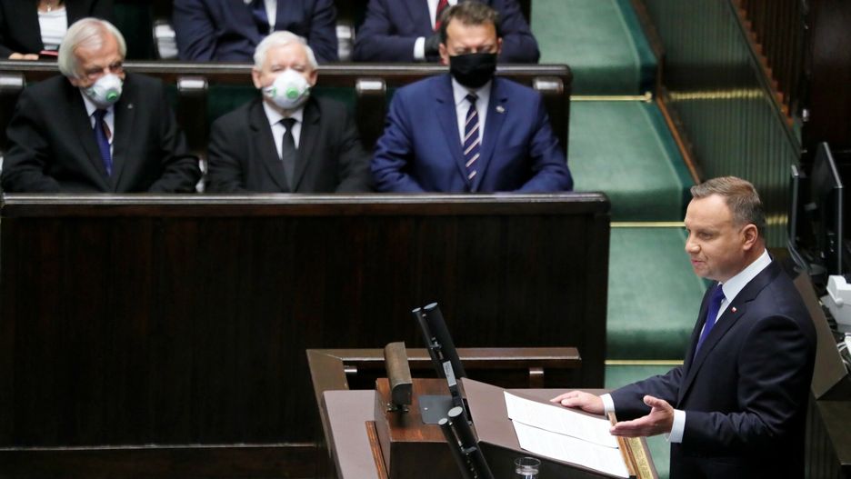 Andrzej Duda i Jarosław Kaczyński w Sejmie