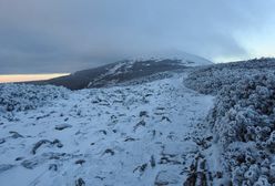 Lodowaty ziąb na Śnieżce. Pogoda w Karkonoszach prawdziwie zimowa