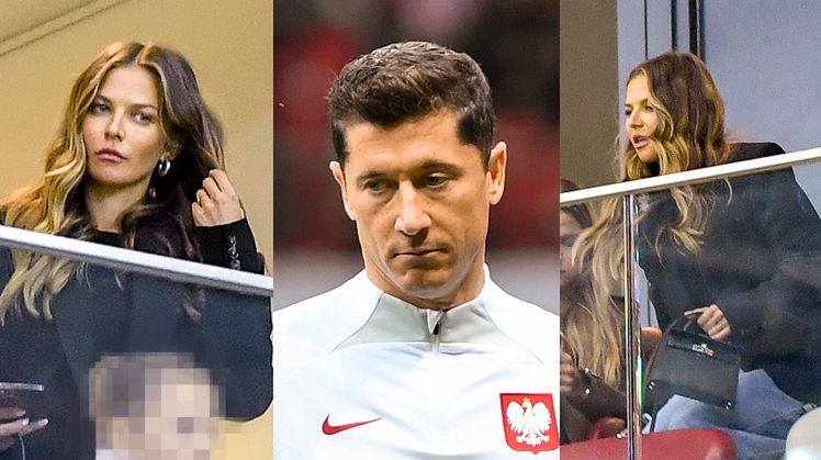 Przejęta Anna Lewandowska śledzi z trybun "popisy" zrezygnowanego Roberta Lewandowskiego podczas meczu z Holandią (ZDJĘCIA)