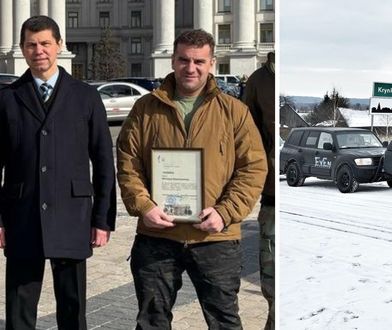 Przekazał Ukraińcom 309 aut. Zaczął od własnego samochodu