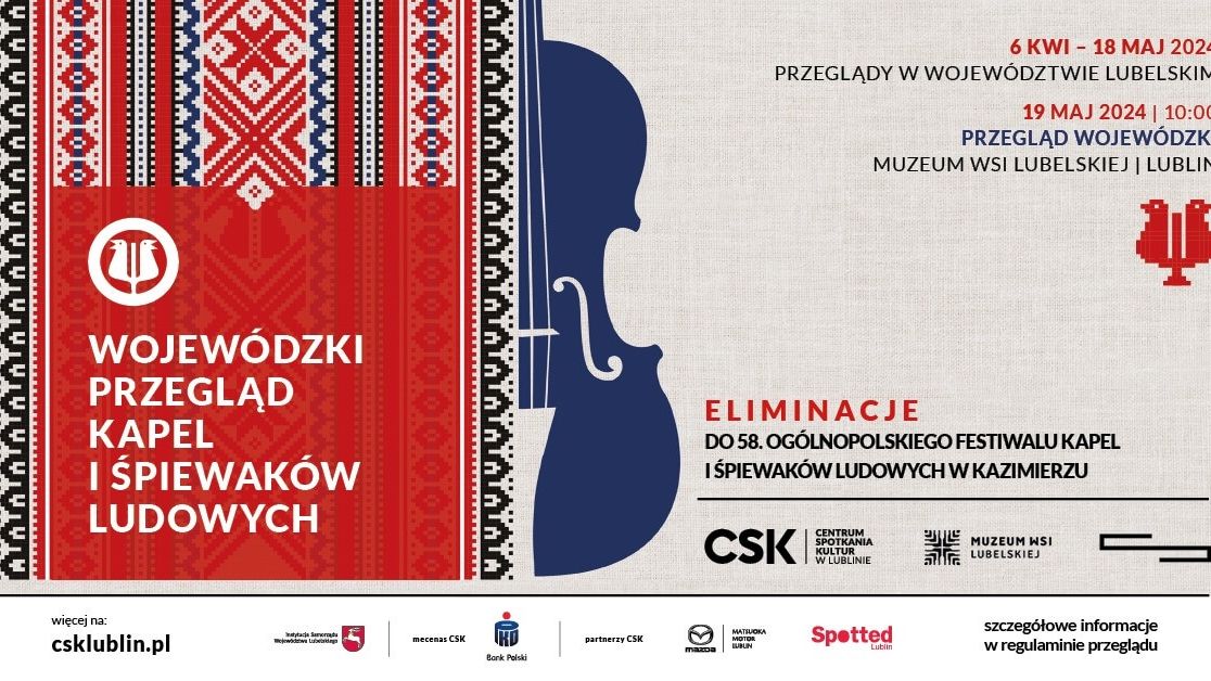 grafika Wojewódzkiego Przeglądu Kapel i Śpiewaków Ludowych w Kazimierzu Dolnym 2024