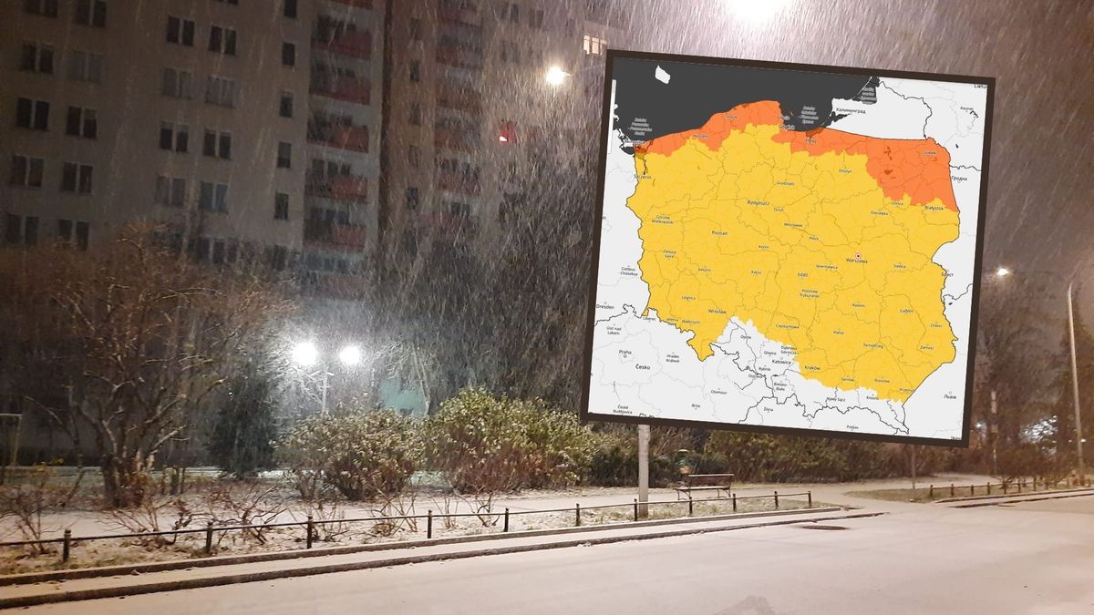 Silny wiatr i opady śniegu nadciągają nad Polskę