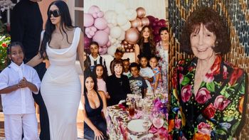 Kim Kardashian w kremowej sukni z GIGA DEKOLTEM żegna zmarłą babcię (FOTO)