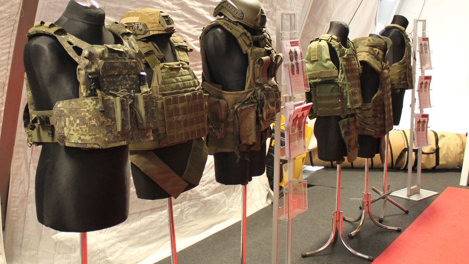 Kamizelki kuloodporne od firmy Lubawa S.A podczas targów MSPO 2018.