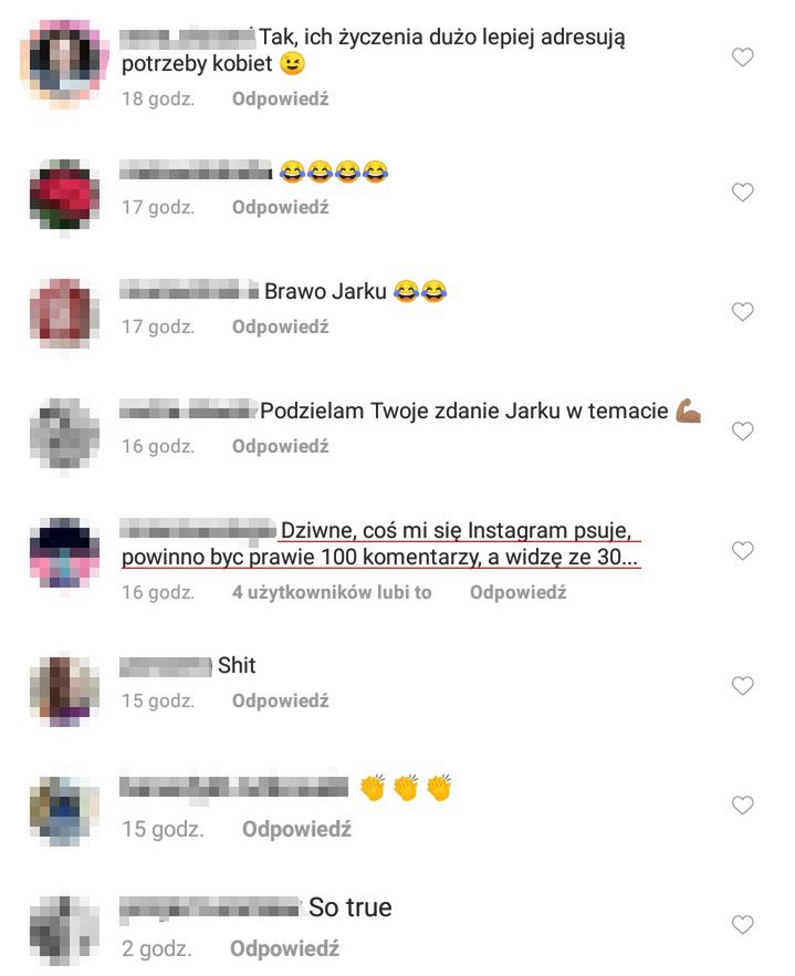 Komentarze pod postem Jarosława Jakimowicza
