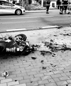 Zderzenie motocykla z osobówką. Zginął policjant