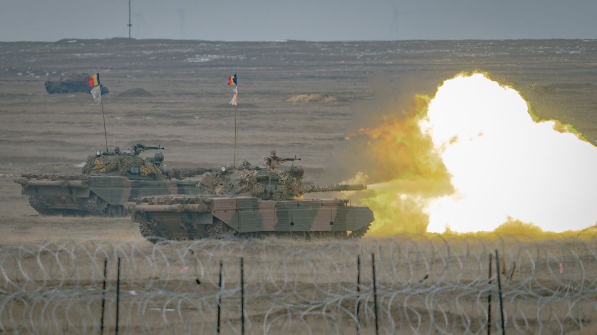 NATO Troops at Steadfast Dart 25 Exercise
Belgian tanks during Steadfast Dart 25 exercise, part of the North Atlantic Treaty Organization's (NATO) Allied Reaction Force (ARF) training in Smardan, Romania, on Wednesday, Feb. 19, 2025. The US is likely to maintain its commitment to NATO, though it may reduce its troop presence in Europe as its priorities shift to the Indo-Pacific region, a top alliance official said. Photographer: Andrei Pungovschi/Bloomberg via Getty Images
Bloomberg
emea, european, training, romanian, euro members, soldiers, e.u., eu, north atlantic treaty organisation, nato, government news, business news