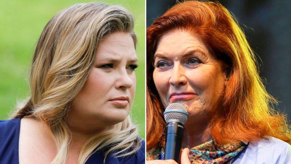 Elżbieta Romanowska obecna prowadząca "Nasz nowy Dom" i Katarzyna Dowbor poprzednia gospodyni programu