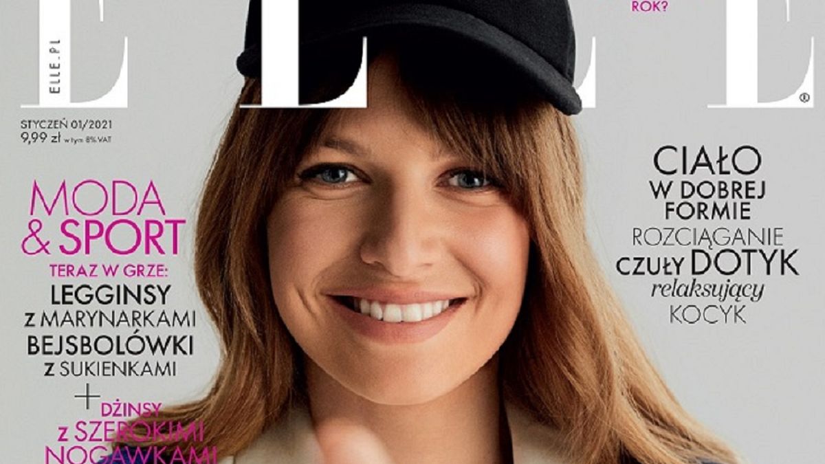 Anna Lewandowska na okładce styczniowego numeru "Elle"