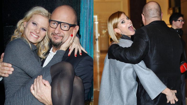 Anna Głogowska składa życzenia Piotrowi Gąsowskiemu