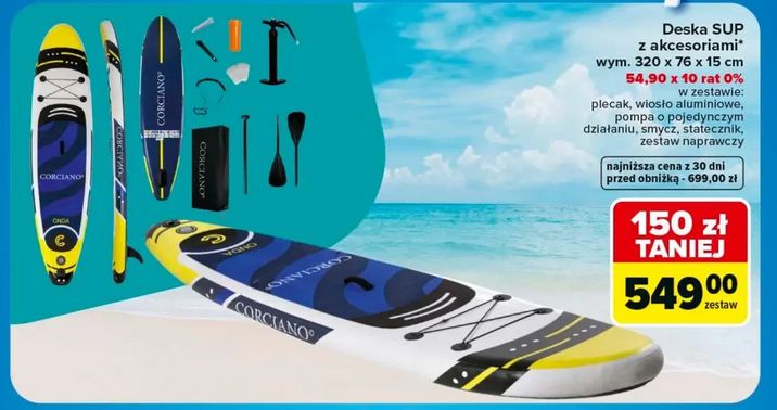 Deska SUP w promocji w Carrefour